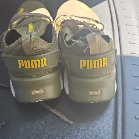 Puma Khaki and Yellow Athletic Shoes - Picture 4 of 7